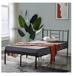 Twin Metal Bed Frame And Gel Top Mattress 