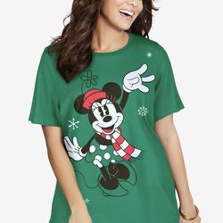 Disney Women's Plus 4X Short Sleeve Christmas Minnie T shirt - new in package