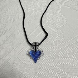 Vintage “Blue Heart” crystal pendant. Possesses spiritual meaning. Handmade. New. Never worn. Still in original gift box.