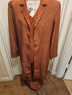 Ladies 3pc Animal Print Long Suit Jacket