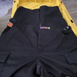 Zumiez Empyre Pants Men's 32 Black Relax Loose Fit Skate Baggy Y2K