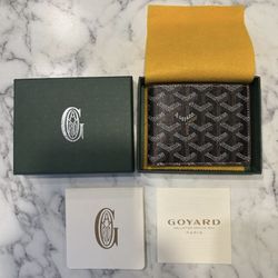 Goyard Victoire Bifold Wallet Black Leather With Box And Receipt 