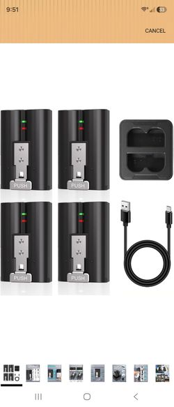 Brand New 4-Pack Ring Battery Replacement 6040mAh