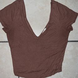 Brown Crop Top $3 size S 
