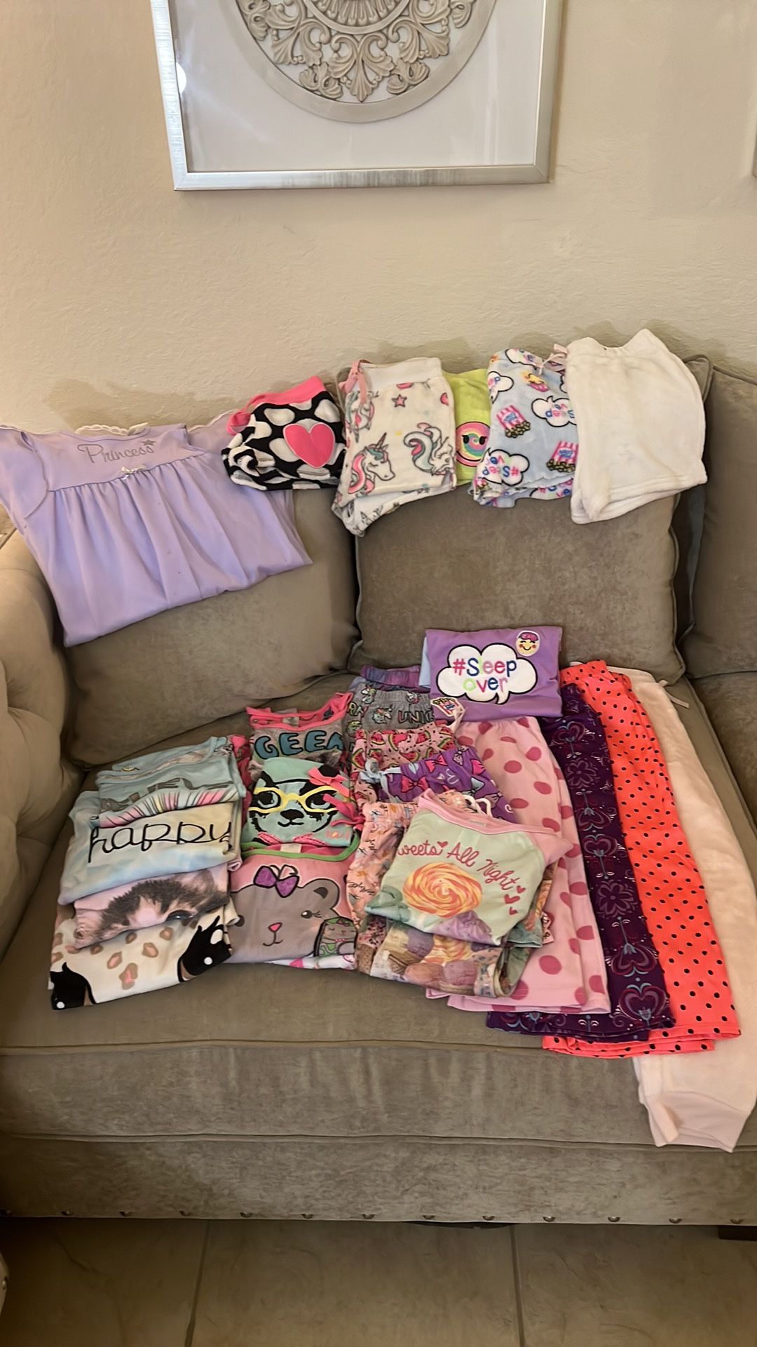 Girls Pajama Lot