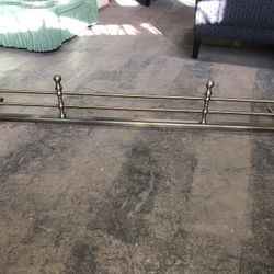 Large Brass Fireplace Fender