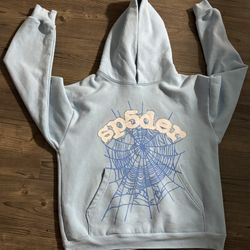 Blue sp5der hoodie ( Size L )