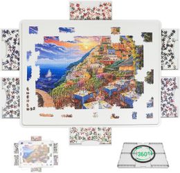 1500 Pieces Rotating Puzzle Board with 6 Sliding Drawers and Cover