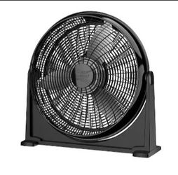 Lasko 20 in. 3 Speed Air Circulator Floor Fan for Home in Black with Wall Mount Option, Full Range Pivoting Head, Carry Handle