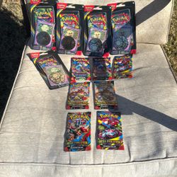 Pokemon Booster Packs Unopened TCG + 12 Booster Packs.