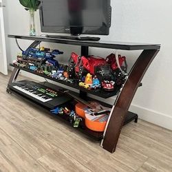 Whalen Payton Brown Cherry 3-in-1 Flat Panel TV Stand for TVs up to 65"

