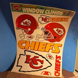 VTG Color-Clings Window Clings "Kansas City Chiefs "-$6.00