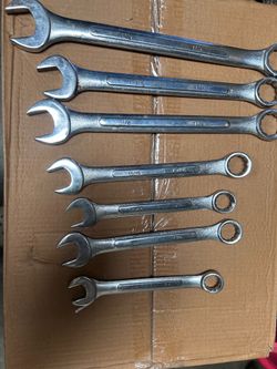 Drop forged steel combination wrench set