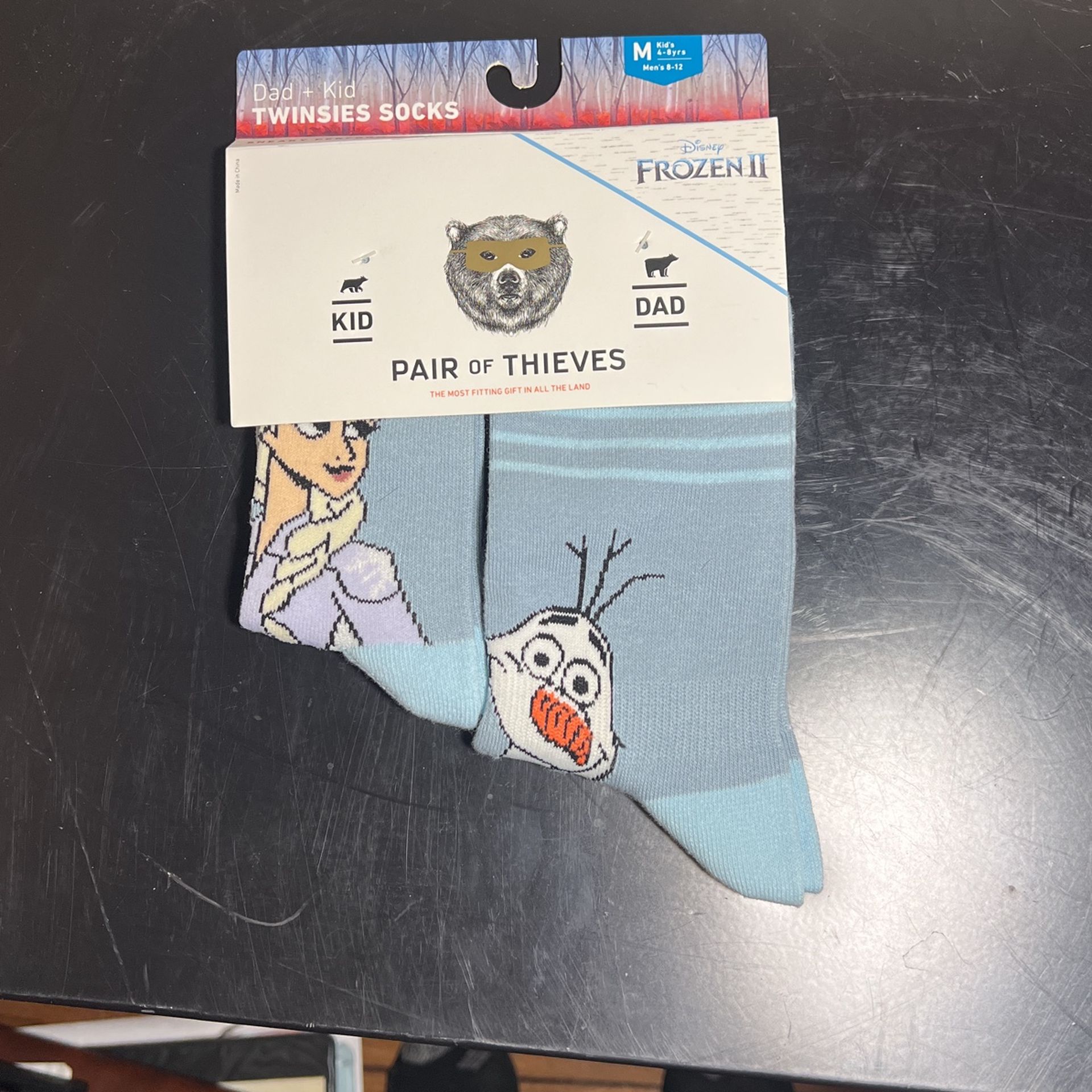 Matching Dad And Kid Socks Pair New Frozen Disney Elsa And Olaf