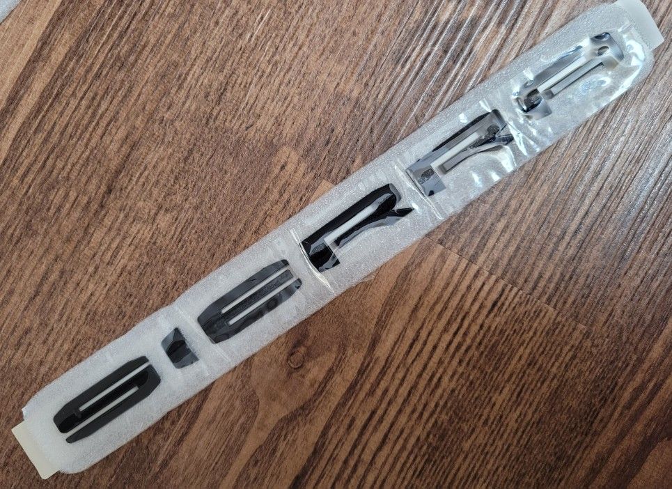 2PC NEW Matte BLACK 2019+ UP GMC SIERRA LETTER EMBLEM 1(contact info removed) 3500 AT4 DENALI