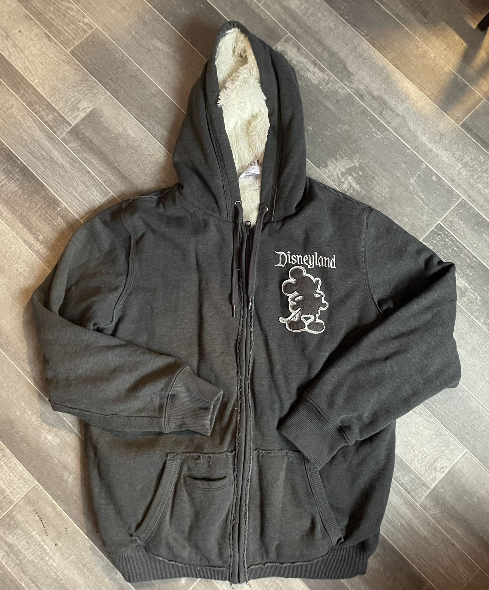 Disney Parks Disneyland 55th Anniversary Sherpa Lined Hoodie Jacket Size XL