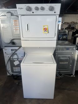 USED WHIRLPOOL ELECTRIC STACK WASHER AND  ELECTRIC DRYER 