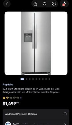 Frigidaire Side-by-Side Refrigerator with Ice Maker