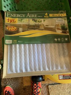 Home air filters, Brand New Never Used  18x18x1