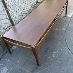 Artisan Collection Mid Century Modern Bassett Coffee Table Walnut Wood