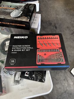 NEIKO 55-Pc Master Screw Extractor / Drill Bit Set, New