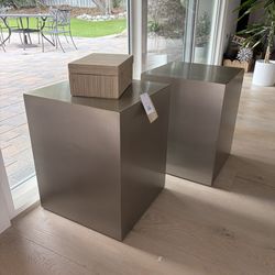 Side tables - metal cubes