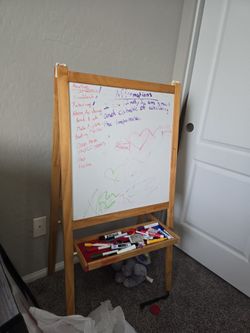 Kids white and black board with Easel kids craft board