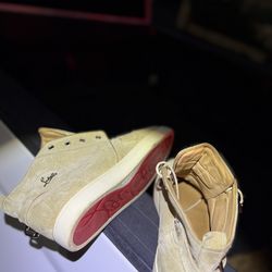 Christian Louboutin (red bottom) suede shoes