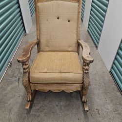 Wood Carved Rocking Chair