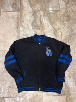 Vintage Los Angeles Dodger Jacket REVERSIBLE  JH DESIGN WOOL SIZE 2XL  few flaws