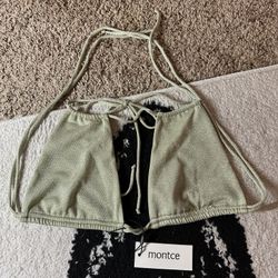 Montce Green Sparkle Bikini Top