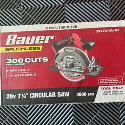 Bauer 20V 7 1/4” Circular Saw 