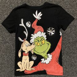 New The Grinch and Max with sequined snowflakes Christmas shirt - Girls 4 Sizes Available (4/5) (6/7) (8) (10/12) 