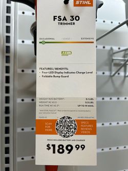 Stihl FSA30 Battery Trimmer