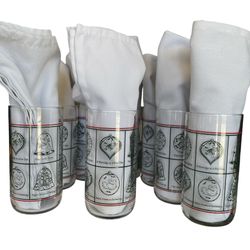 12 Days Of Christmas Glasses 8 Glasses 