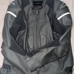Motorcycle jacket leather alpinestar new