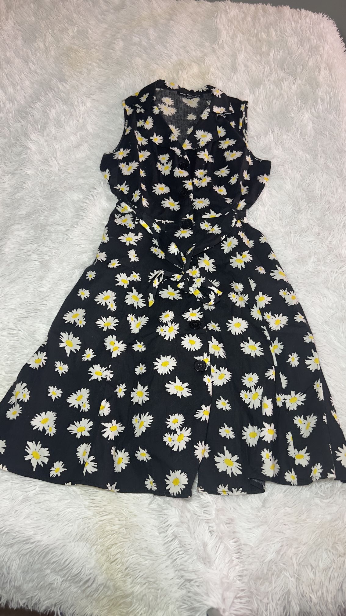 Mlle Gabrielle Black and Yellow Floral Dress