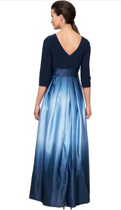 S.L. Fashions Women's 3/4 Sleeve Long Satin Mother of the Bride Dress with Pockets, Formal Party Gown