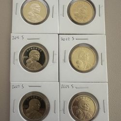 Qty: 6 Sacagawea Dollar S Type Proof Coins