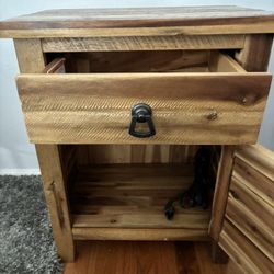 Two Wooden Sturdy Accent Pieces 