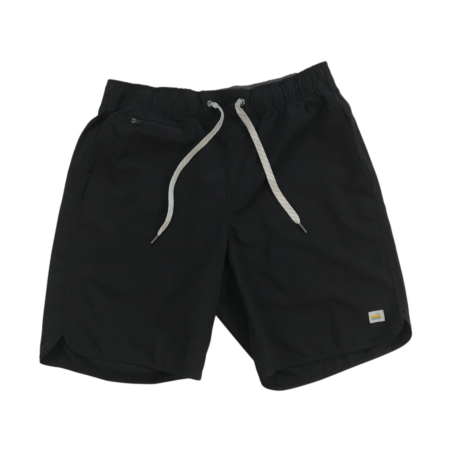 Vuori Banks Shorts Mens Small S Black 7” Inseam Linerless Gym Running Yoga V330