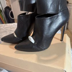 BCBG Black Heeled Ankle Booties Size 8