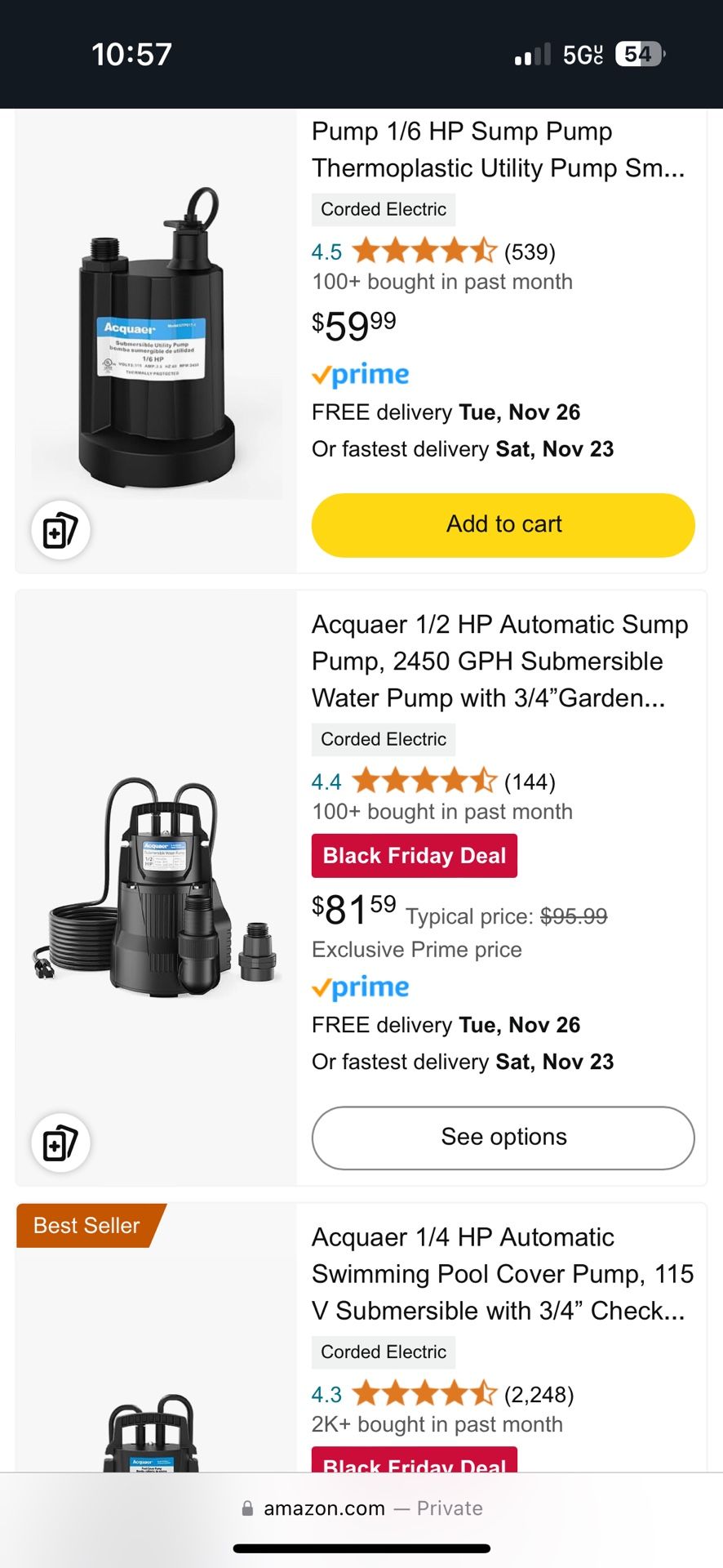 Acquaer Sump Pump