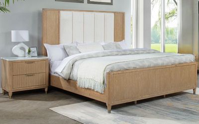 Queen Bed frame + night stand