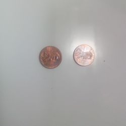 2009 Mint Mark D Error Penny And 2009 No Mint Mark Error Penny 
