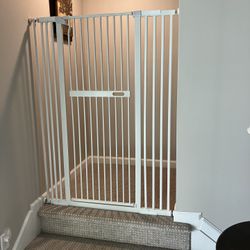 Pet gate - Extra Tall White Metal