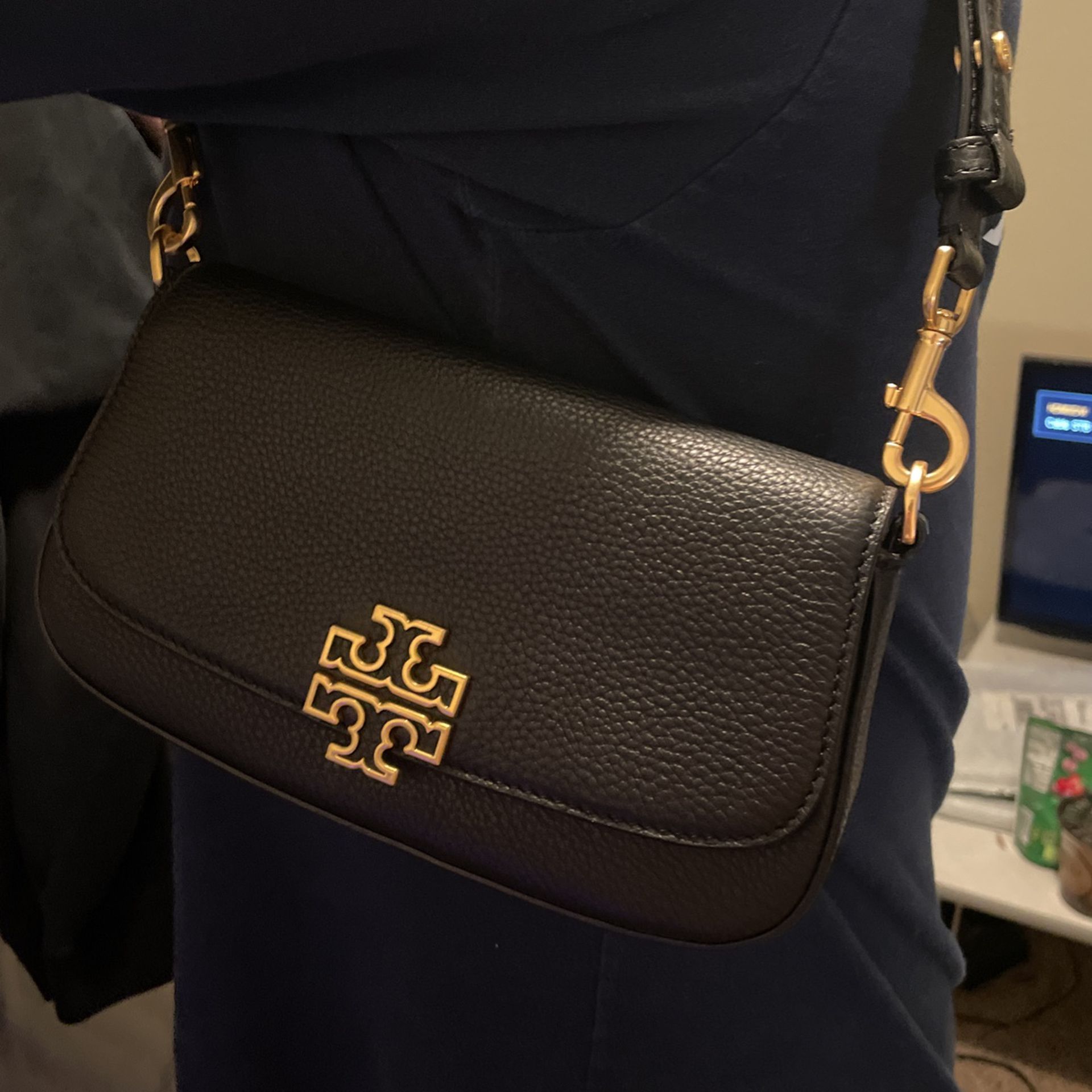 Tory Burch Britten Convertible Crossbody Bag With Gold Hardware