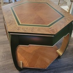 Green And Gold Asian Style Accent Table