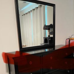 MIRROR ONLY* Black Cherrywood MIRROR For Dresser 