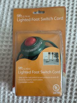 Vintage Living Solutions Foot Switch Extension Cord, 3 Outlets